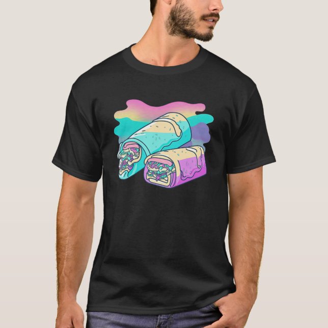 Camiseta Eighties Inspired Burritos for a Throwback Meal (Frente)