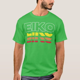 Camiseta Eiko Primeiro Nome Divertido Vintage Pôr do Sol Ei