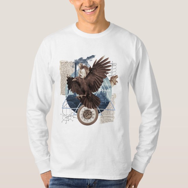 Camiseta Eine schöne Collage mit Adler      (Frente)
