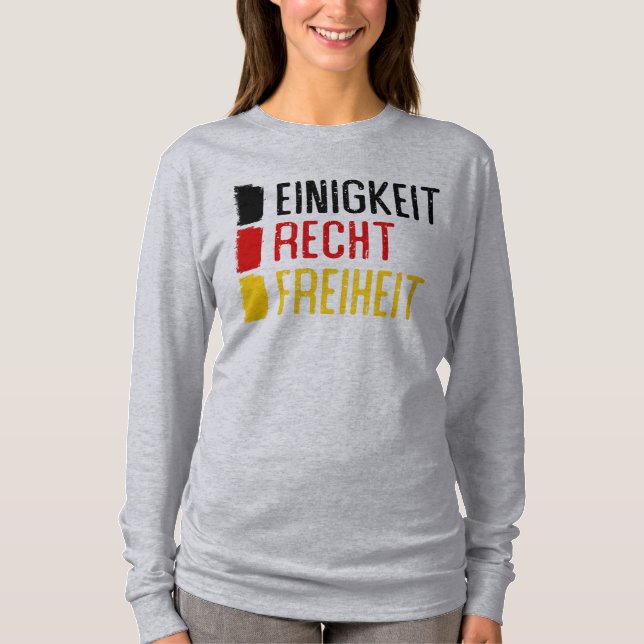 Camiseta Einigkeit Recht Freiheit Germany Motto (Frente)