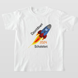 Camiseta Einschulung - Countdown Schulstart 2026 - Rakete |