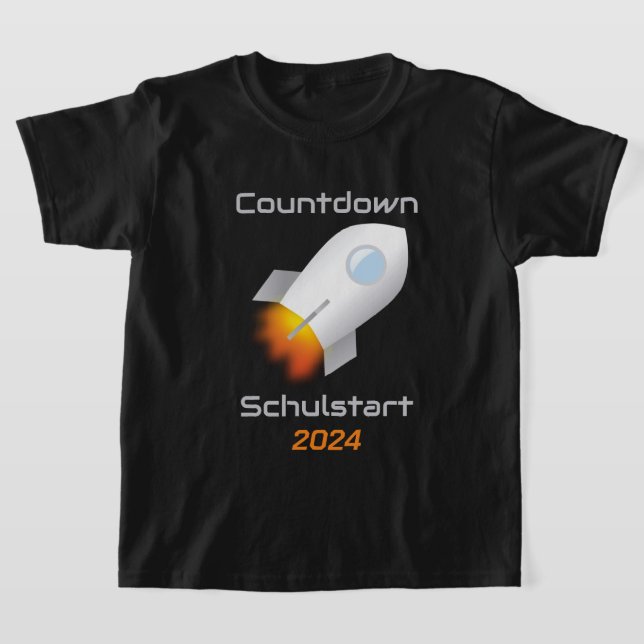 Camiseta Einschulung - Countdown Schulstart - Rakete 1 | (Postura )