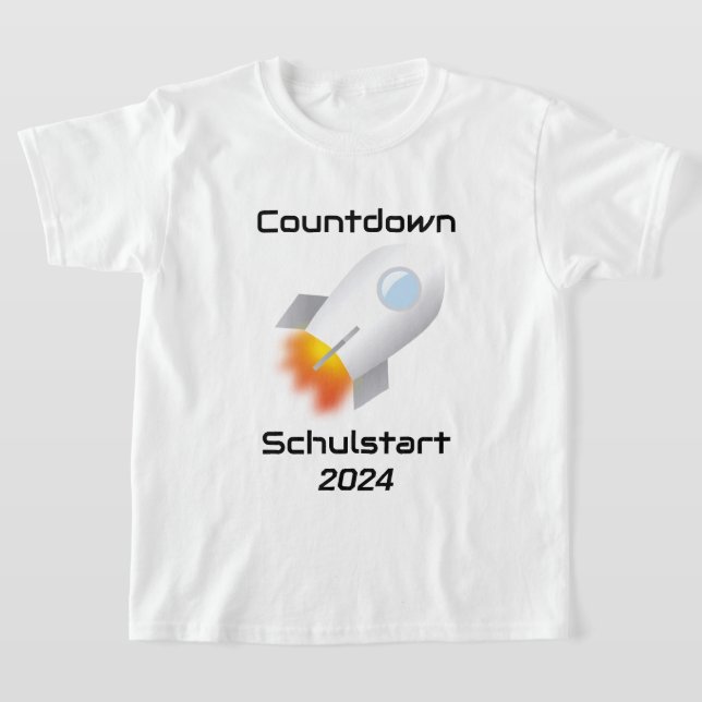 Camiseta Einschulung - Countdown Schulstart - Rakete 2 | (Postura )