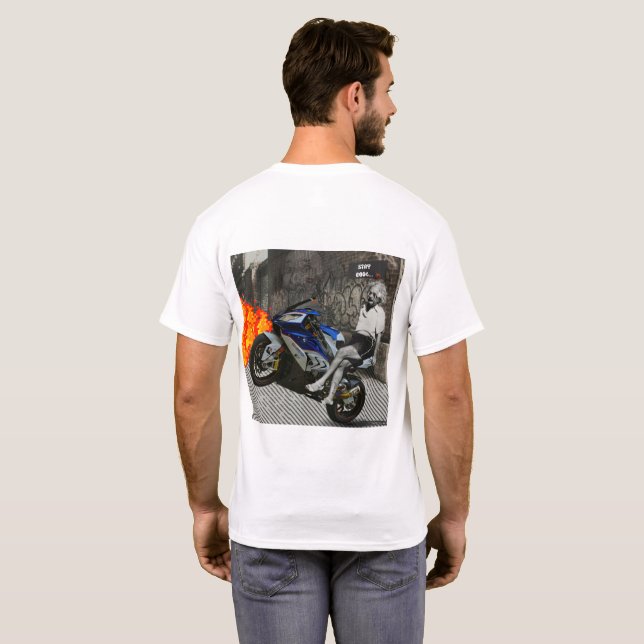 Camiseta Einstein ficou selvagem (Parte Traseira Completa)