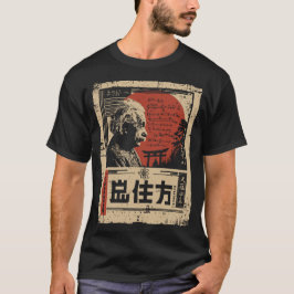 Camiseta Einstein Genius Japonês Red Sun Science Art