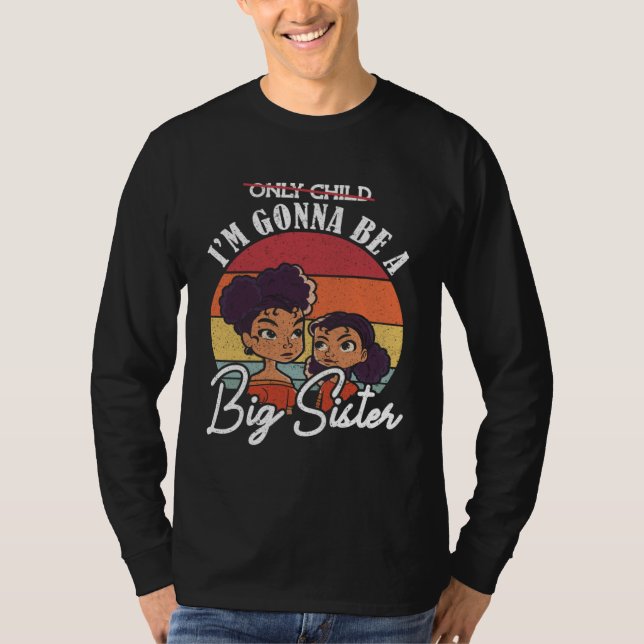 Camiseta Einzelkind Ich werde eine große Schwester sein Bor (Frente)