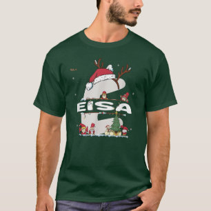 Camiseta Eisa Christmasw Eisa Name para o xmas engraçado