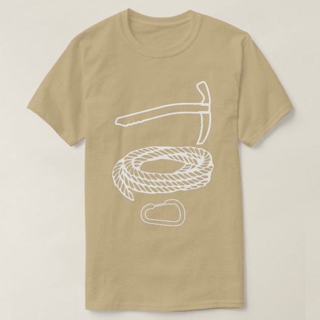 Camiseta Eisspitzhacke Subindo Rope De Ice Climber 3 (Frente do Design)