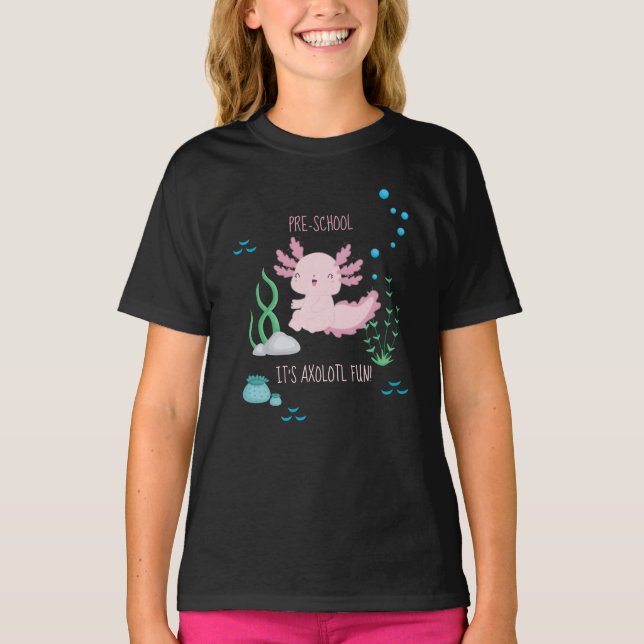 Camiseta Eixo Feliz Rosa Qualquer Grau De Volta À Escola (Frente)
