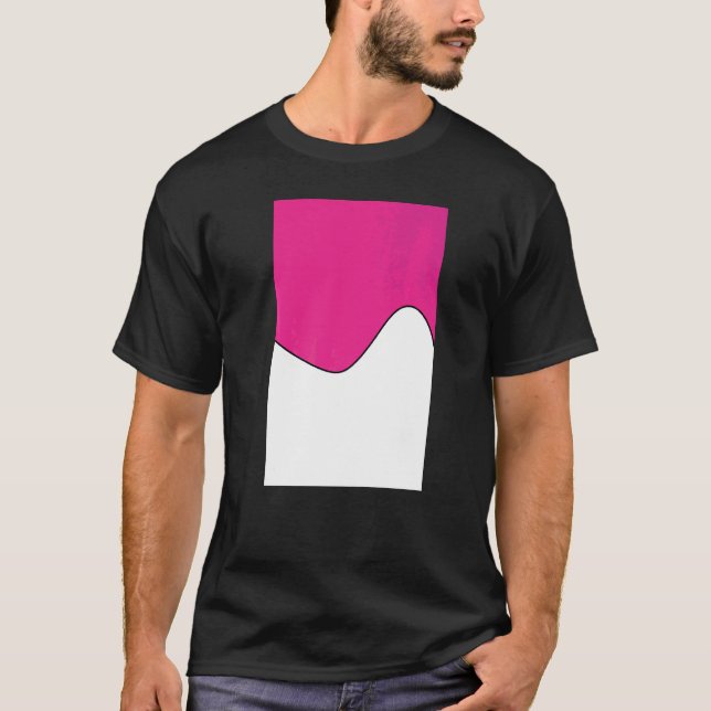 Camiseta Eixo Profundo E Wh Do Padrão Geométrico De Onda De (Frente)