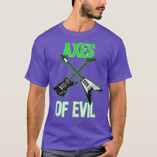 Camiseta Eixos De Guitarras Elétricas De Metal Pesado De Ma