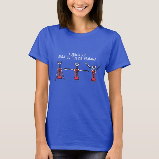 Camiseta Ejercicios para el fin de semana (oscura) (Frente)