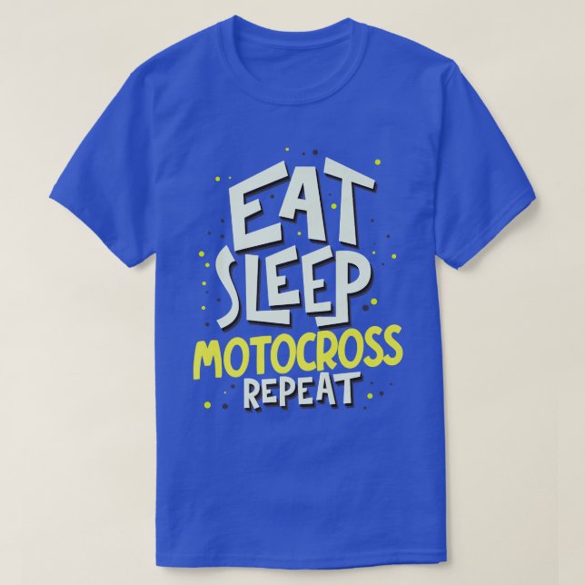 Camiseta Ejetar Sleep Motocross Repetir Motocross Biker (Frente do Design)