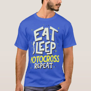 Camiseta Ejetar Sleep Motocross Repetir Motocross Biker