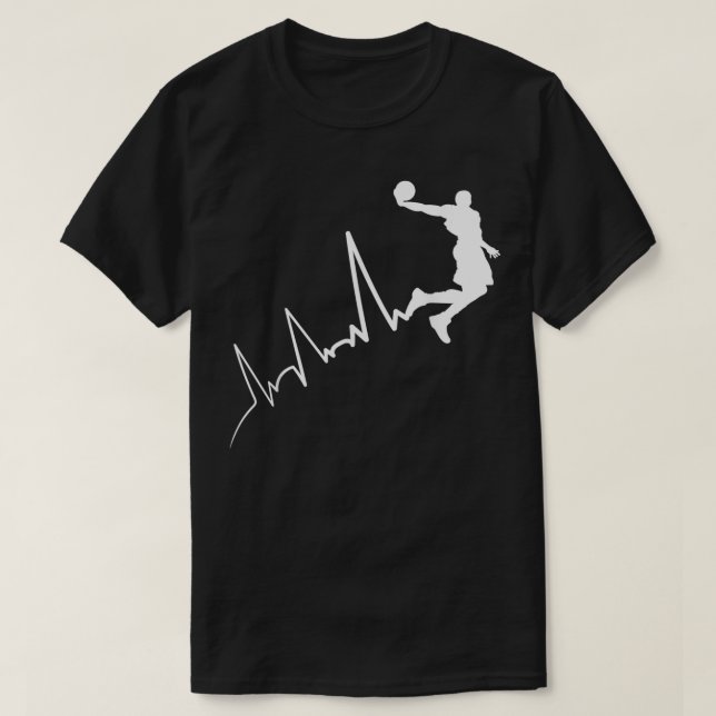 Camiseta EKG frequency of basketball player heartbeat dunki (Frente do Design)