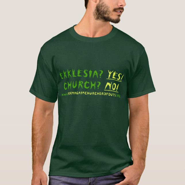 Camiseta Ekklesia? SIM! no verde de seiva/amarelo do (Frente)