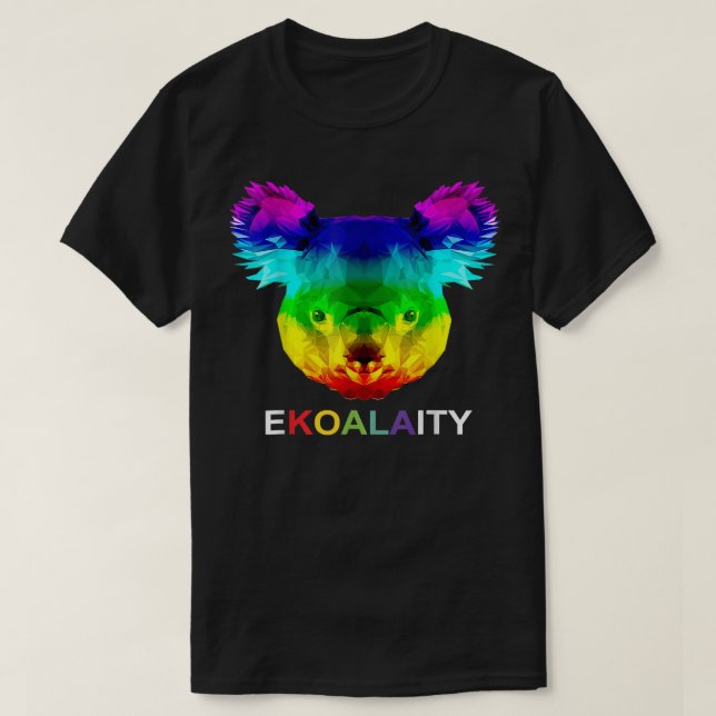 Camiseta Ekoalaity Cute Koala Bears Gay Lgbt Rainbow Pride (Frente do Design)