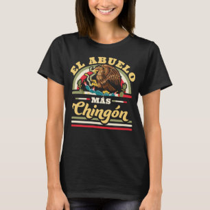 Camiseta El Abuelo Mas Chingon Funny Bandeira Mexicana Lega