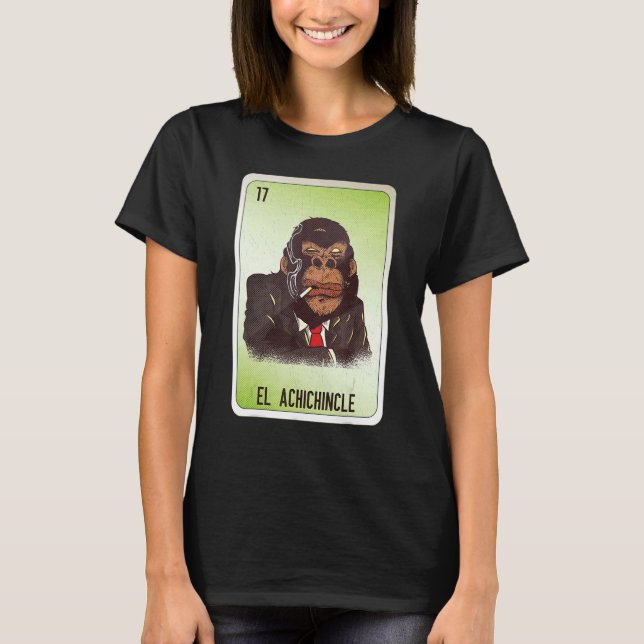Camiseta El Achichincle Mexican Slang Lottery Bingo Cards (Frente)