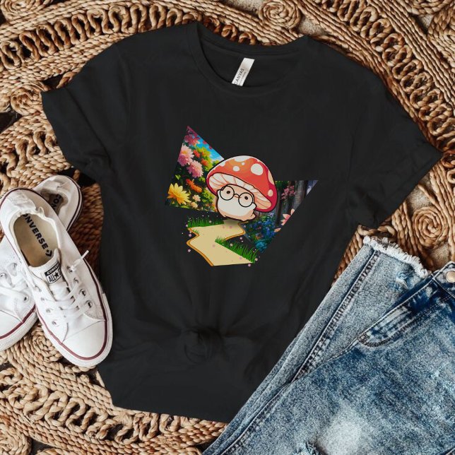 Camiseta El adorable hongo con lentes (Criador carregado)
