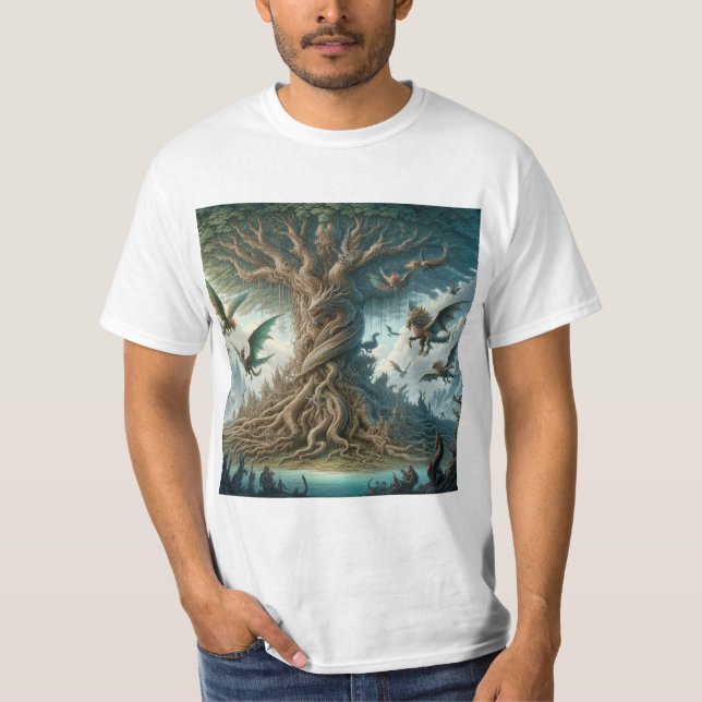 Camiseta El Árbol de la Vida: Yggdrasil (Frente)