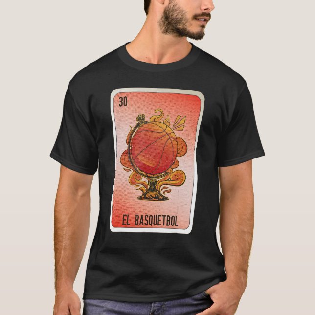 Camiseta El Basquetbol Mexican Slang Lottery Bingo Cards (Frente)