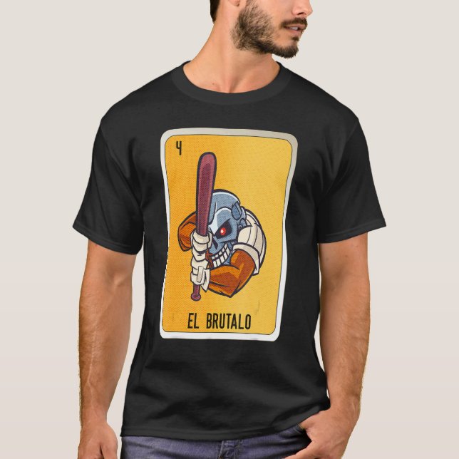 Camiseta El Brutalo Mexican Slang Lottery Bingo Cards (Frente)