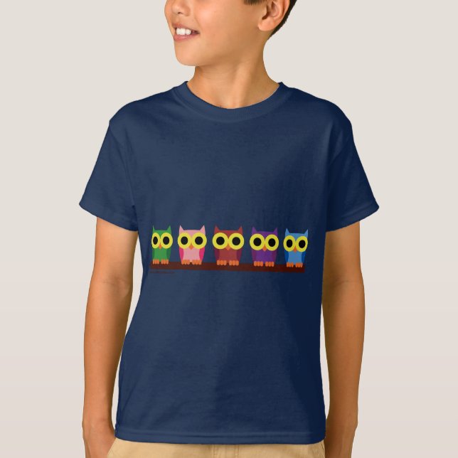 Camiseta EL BUHO BOO - Búho de colores (Frente)