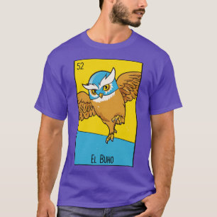 Camiseta El Buho Mexicano Luchador Owl Loteria d