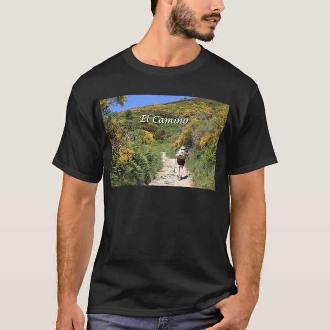 Camiseta EL Camino de Santiago de Compostela, espanha, fuga (Frente)