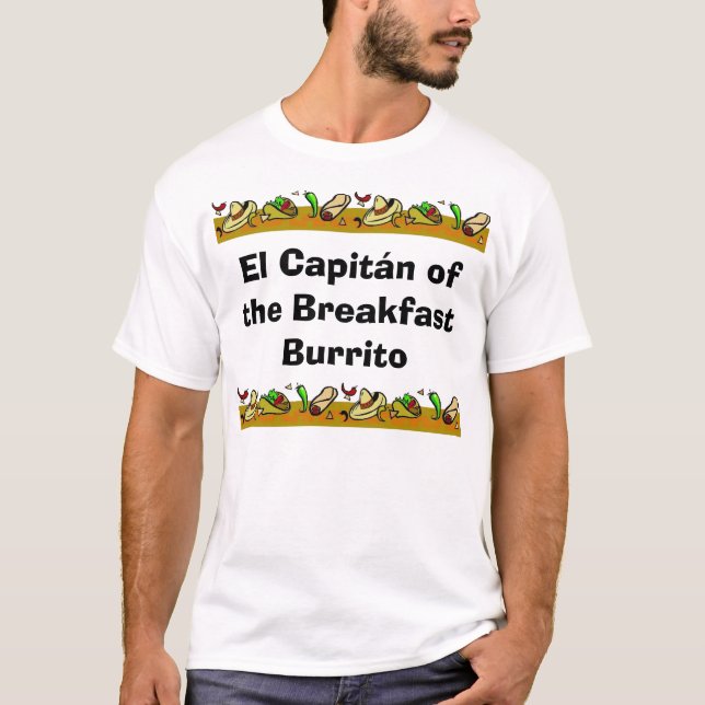 Camiseta EL Capitan do Burrito do pequeno almoço (Frente)