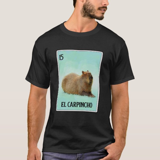 Camiseta El Carpincho Mexicano Capybara Chard Funny Rodent (Frente)
