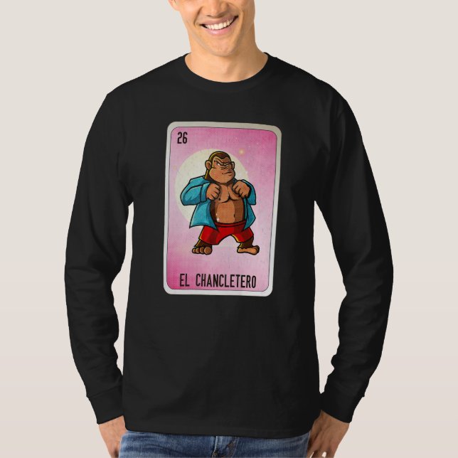 Camiseta El Chancletero Mexican Slang Lottery Bingo Cards   (Frente)