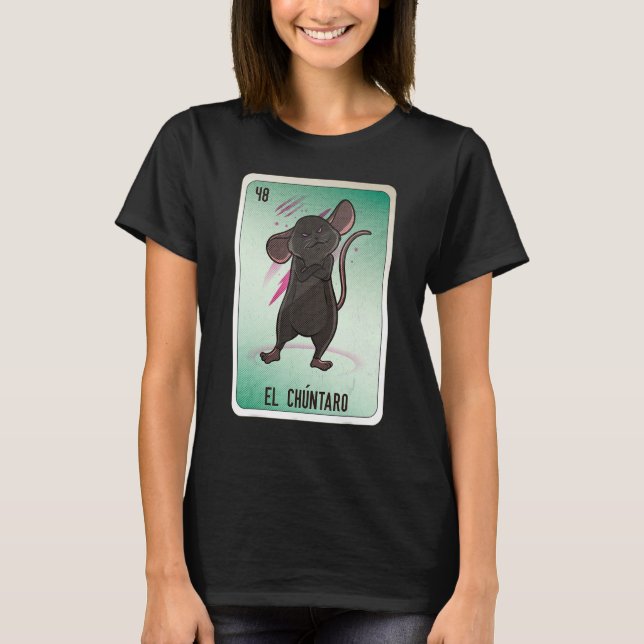 Camiseta El Chuntaro Mexican Slang Lottery Bingo Cards (Frente)