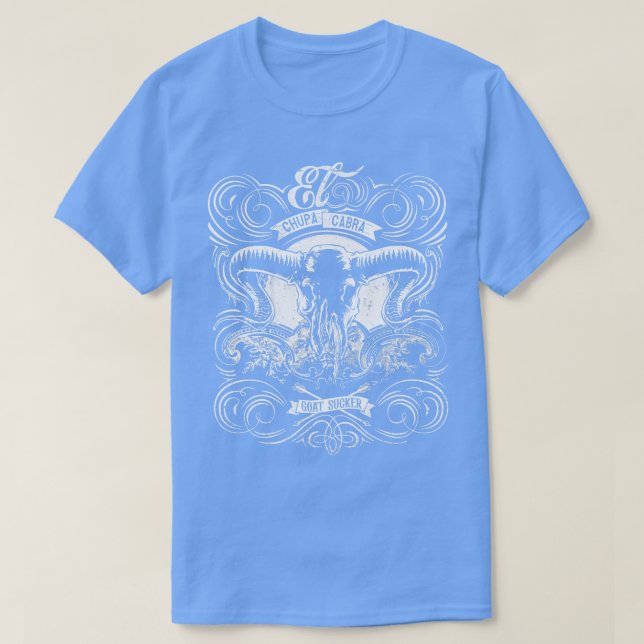 Camiseta El Chupacabra, o Goat Sucker Mexicano Folklore Myt (Frente do Design)