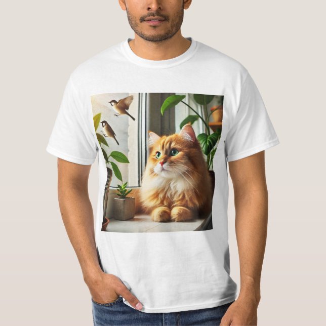 Camiseta El Compañero Ideal: Gato en Casa (Frente)