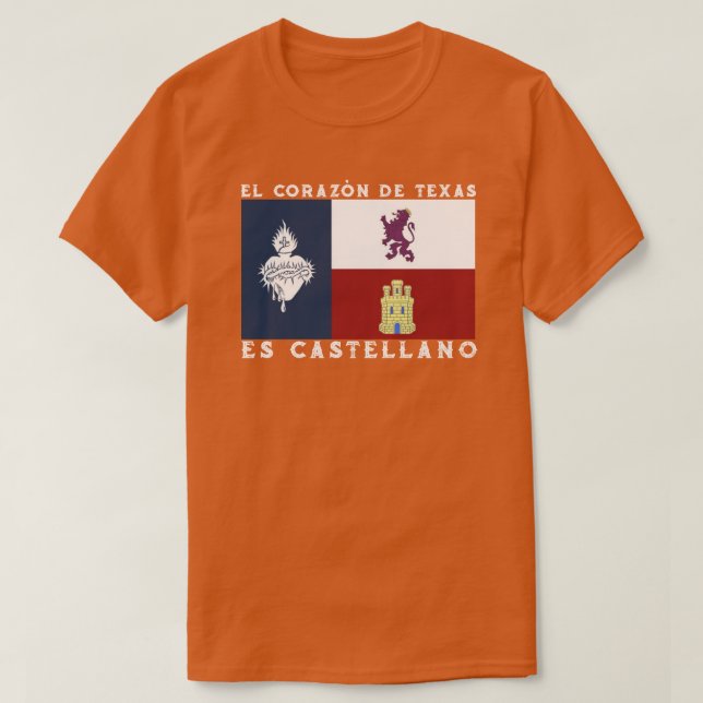 Camiseta El Corazón de Texas (Frente do Design)