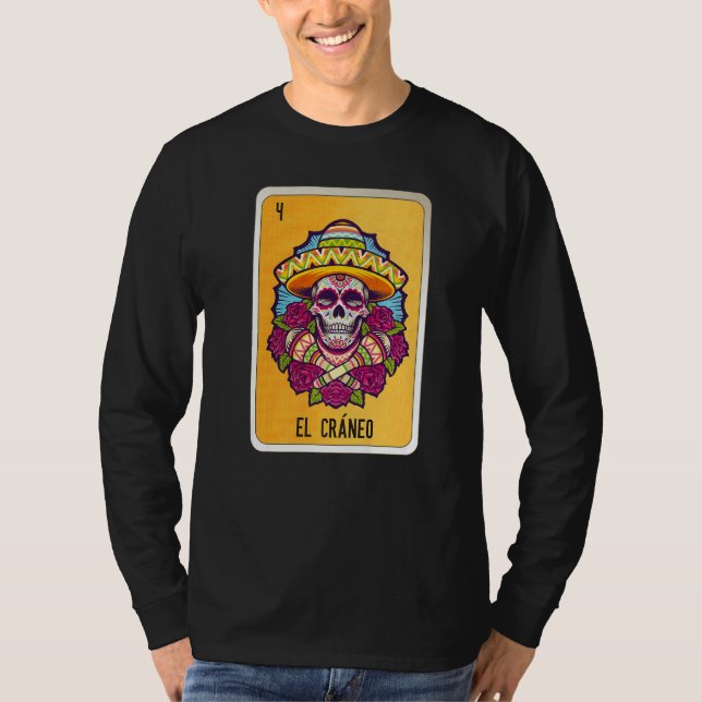Camiseta El Cráneo Mexican Slang Lottery Bingo Cards   (Frente)