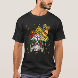 Camiseta El Dia De Los Muertos Taco Tequila Shot Cinc