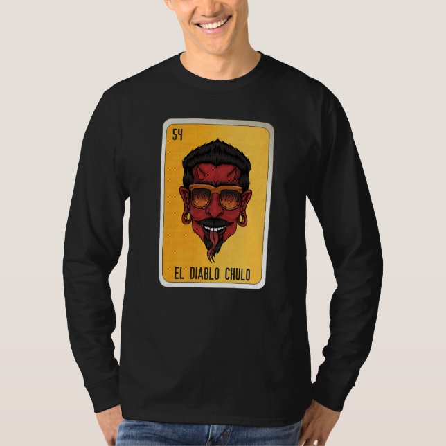 Camiseta El Diablo Chulo Mexican Slang Lottery Bingo Cards  (Frente)