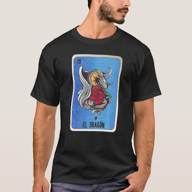 Camiseta El Dragon Mexican Slang Lottery Bingo Cards   (Frente)