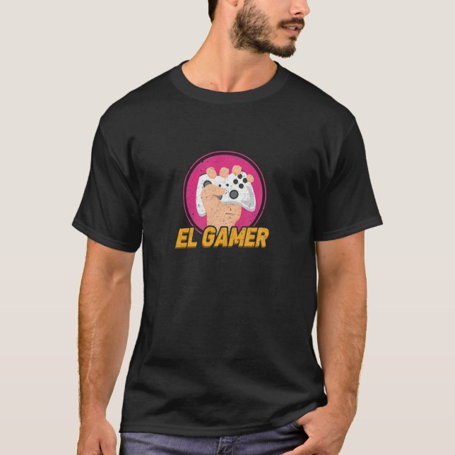 Camiseta El Gamer Videos games Consol de Gaming mexicano (Frente)