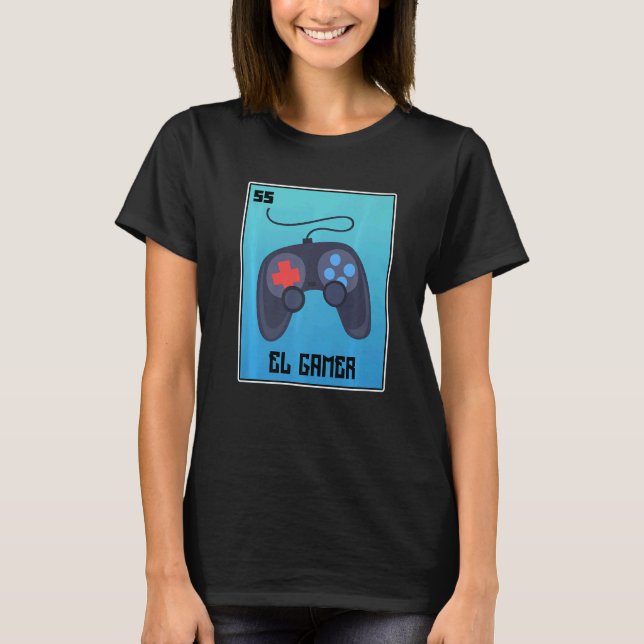 Camiseta El Gamer Videos games Gráfico de Paródia da Loteri (Frente)