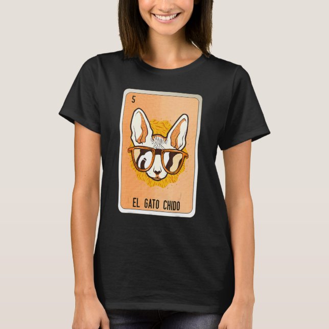 Camiseta El Gato Chido Mexican Slang Lottery Bingo Cards (Frente)