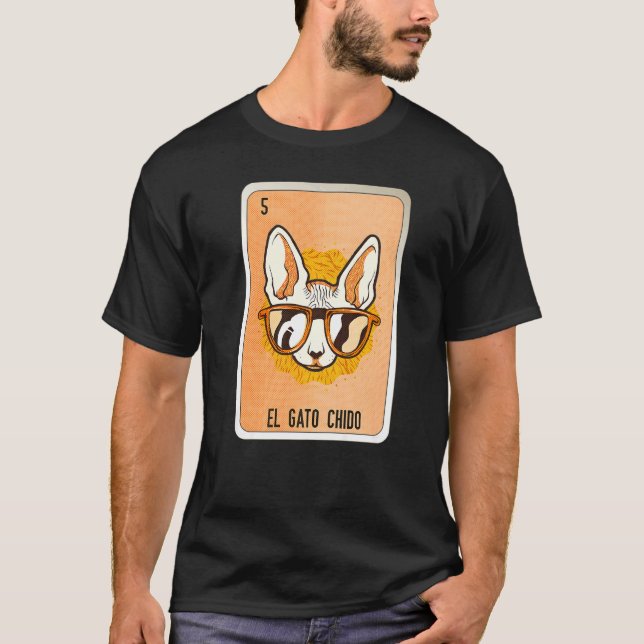 Camiseta El Gato Chido Mexican Slang Lottery Bingo Cards   (Frente)