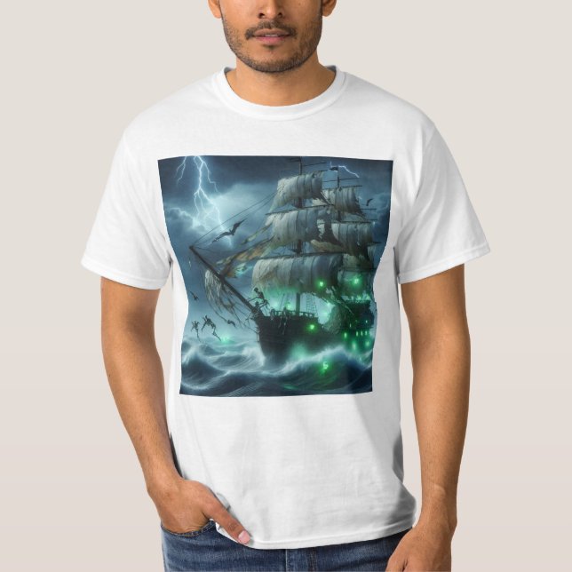 Camiseta El Holandés Errante: Legendario Barco Fantasma (Frente)