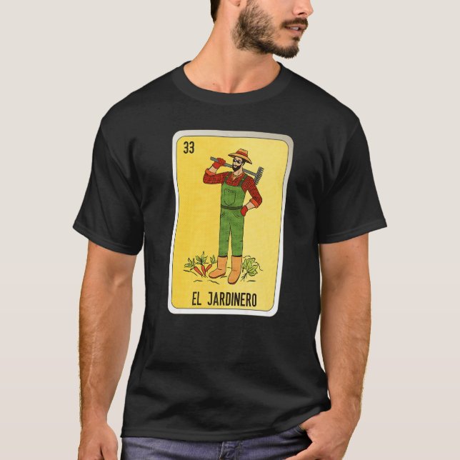 Camiseta El Jardinero Mexican Slang Lottery Bingo Cards   (Frente)