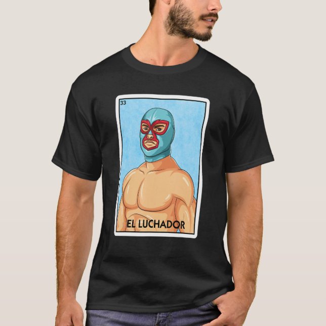 Camiseta El Luchador Mexican Card Game Lucha Libre Mexican  (Frente)