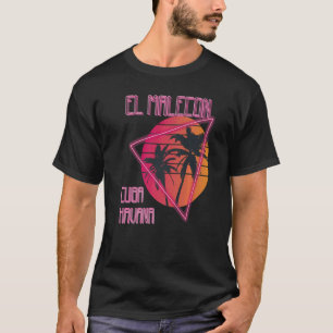 Camiseta El Malecon Palm Tree Cuba Havana Caribe Premium