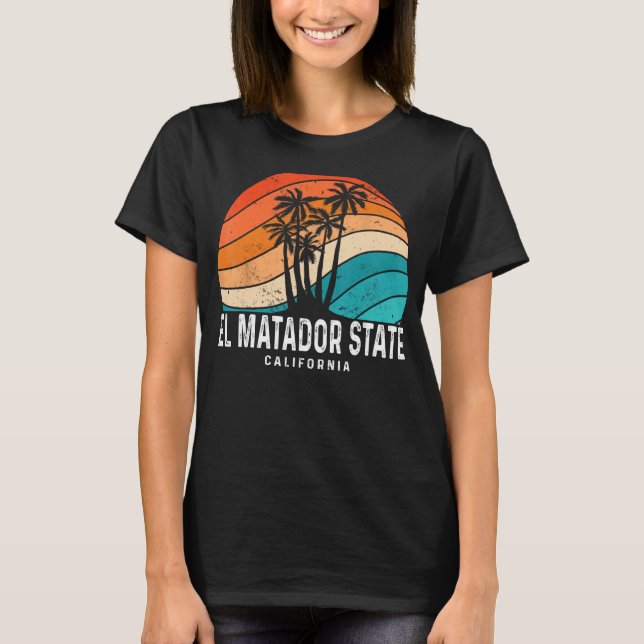 Camiseta El Matador State Beach California Palm Tree Beach (Frente)